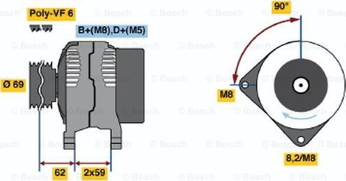 BOSCH 0 123 520 014 - Ģenerators adetalas.lv