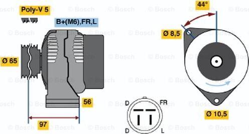 BOSCH 0 986 040 830 - Ģenerators adetalas.lv