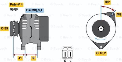 BOSCH 0 123 315 017 - Ģenerators adetalas.lv