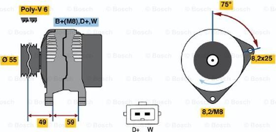 BOSCH 0 123 310 002 - Ģenerators adetalas.lv