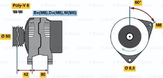 BOSCH 0 123 310 014 - Ģenerators adetalas.lv