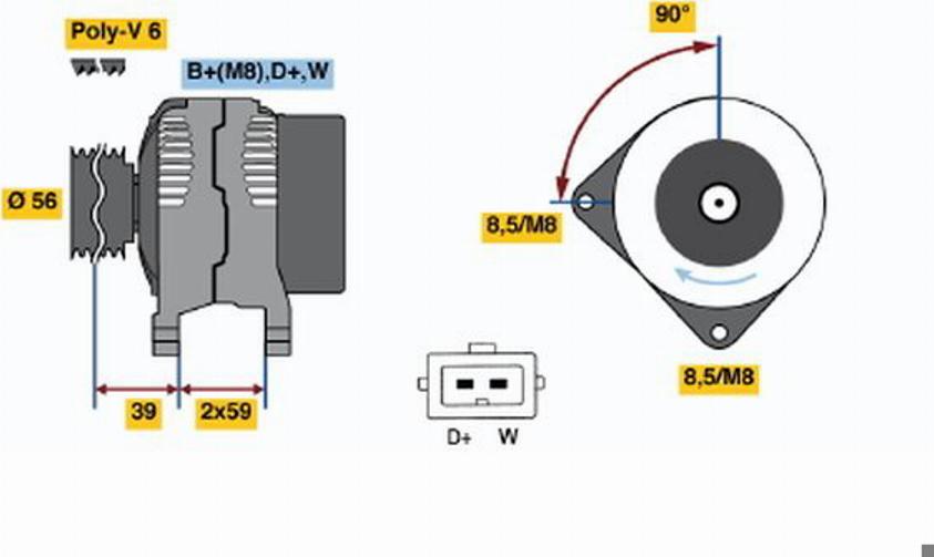 BOSCH 0 123 310 025 - Ģenerators adetalas.lv