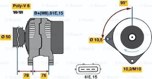 BOSCH 0 123 325 010 - Ģenerators adetalas.lv