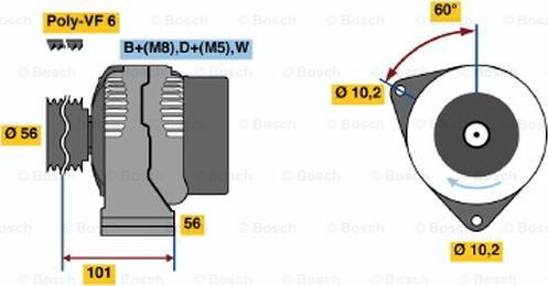 BOSCH 0 123 320 041 - Ģenerators adetalas.lv