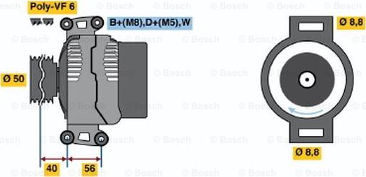 BOSCH 0 123 320 065 - Ģenerators adetalas.lv