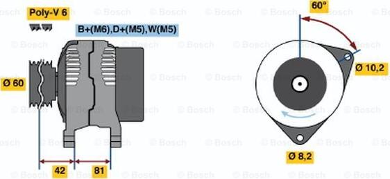 BOSCH 0 986 038 660 - Ģenerators adetalas.lv