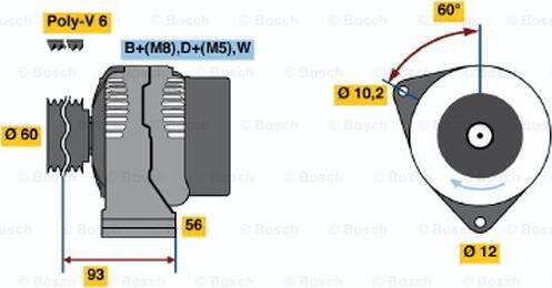 BOSCH 0 986 040 400 - Ģenerators adetalas.lv