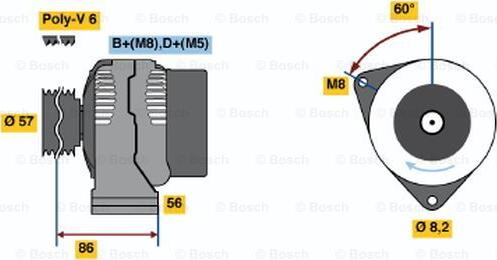 BOSCH 0 123 320 030 - Ģenerators adetalas.lv