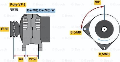 BOSCH 0 986 040 930 - Ģenerators adetalas.lv