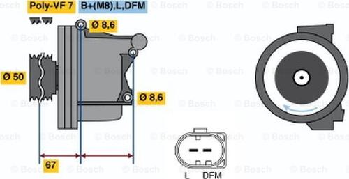 BOSCH 0 122 0AA 1P0 - Ģenerators adetalas.lv