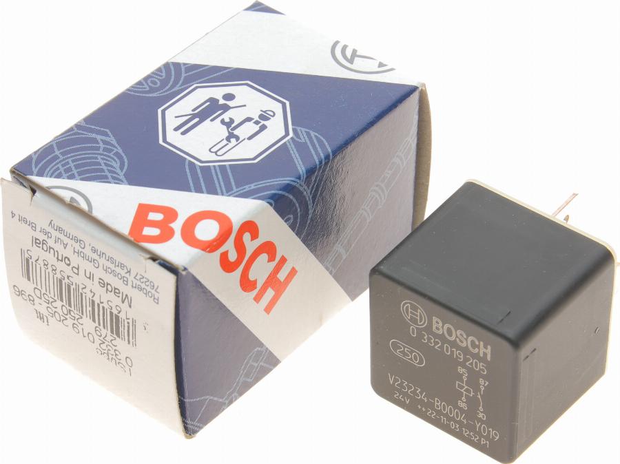 BOSCH 0 332 019 205 - Relejs, Darba strāva adetalas.lv