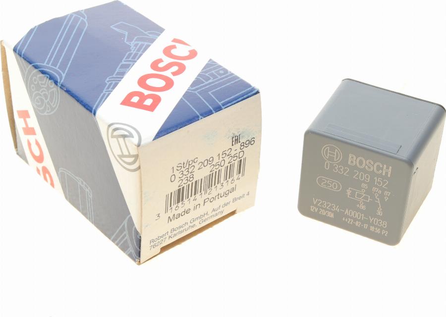 BOSCH 0 332 209 152 - Relejs, Darba strāva adetalas.lv