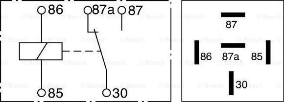 BOSCH 0 332 204 201 - Relejs, Darba strāva adetalas.lv