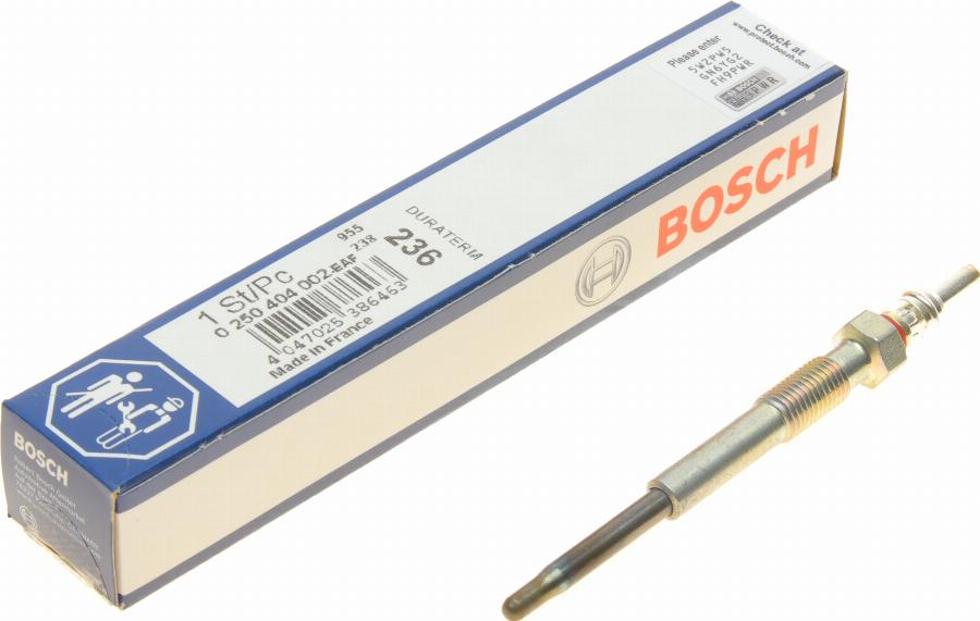 BOSCH 0 250 404 002 - Kvēlsvece adetalas.lv