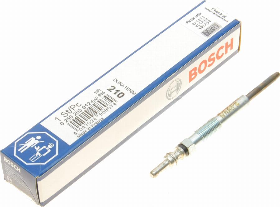 BOSCH 0 250 203 012 - Kvēlsvece adetalas.lv