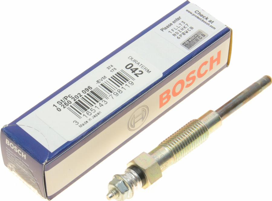 BOSCH 0 250 202 096 - Kvēlsvece adetalas.lv