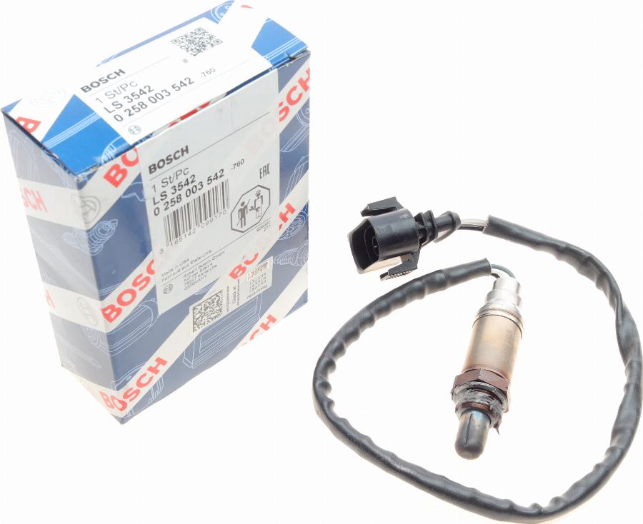 BOSCH 0 258 003 542 - Lambda zonde adetalas.lv