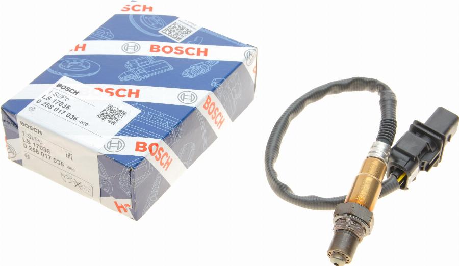 BOSCH 0 258 017 036 - Lambda zonde adetalas.lv