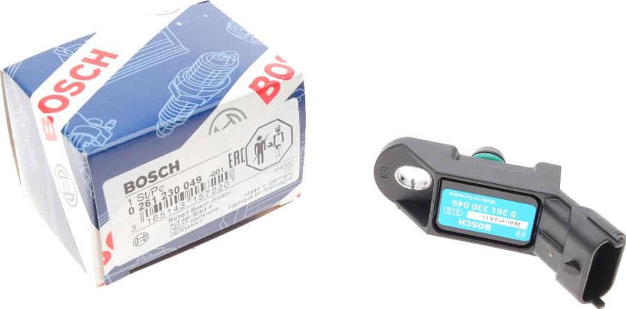 BOSCH 0 261 230 049 - Devējs, Spiediens ieplūdes traktā adetalas.lv