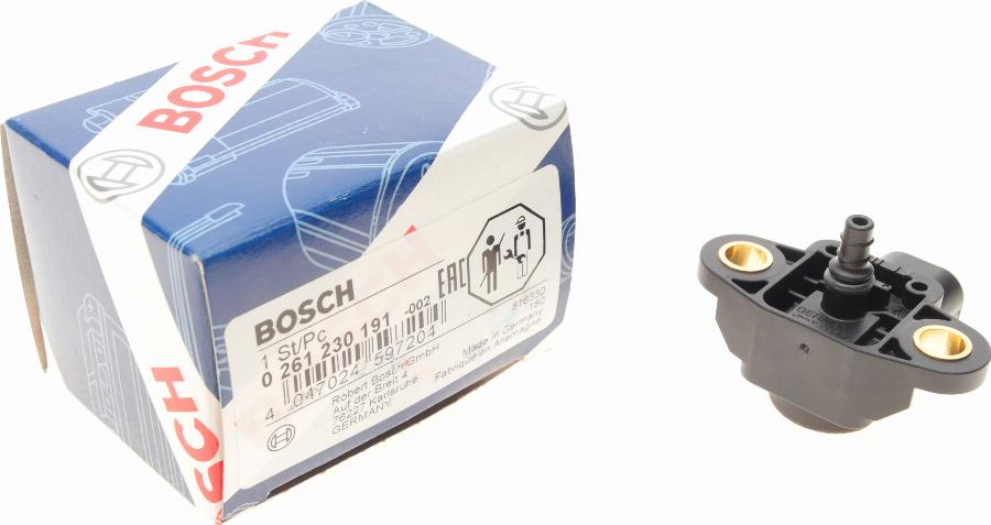 BOSCH 0 261 230 191 - Devējs, Pūtes spiediens adetalas.lv