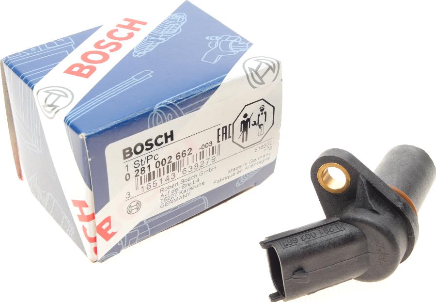 BOSCH 0 281 002 662 - Impulsu devējs, Kloķvārpsta adetalas.lv