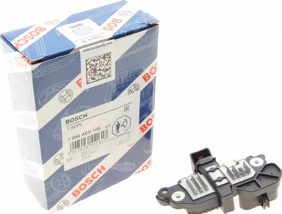 BOSCH 1 986 AE0 105 - Ģeneratora sprieguma regulators adetalas.lv