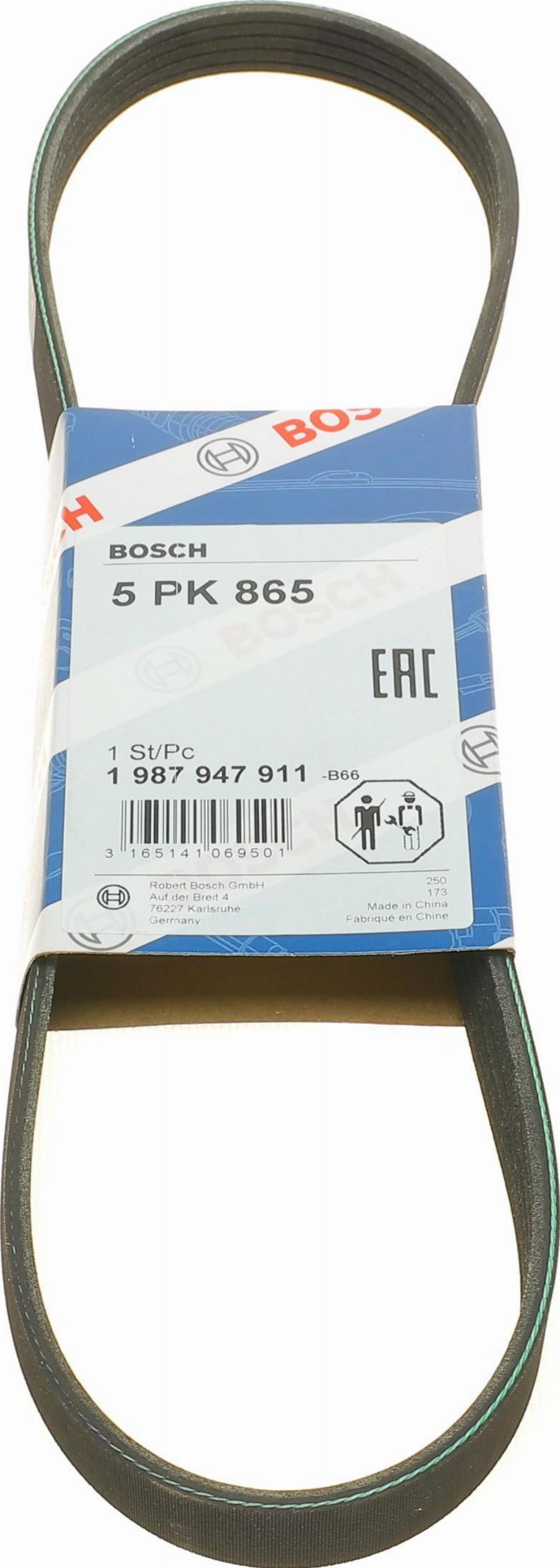 BOSCH 1 987 947 911 - Ķīļrievu siksna adetalas.lv