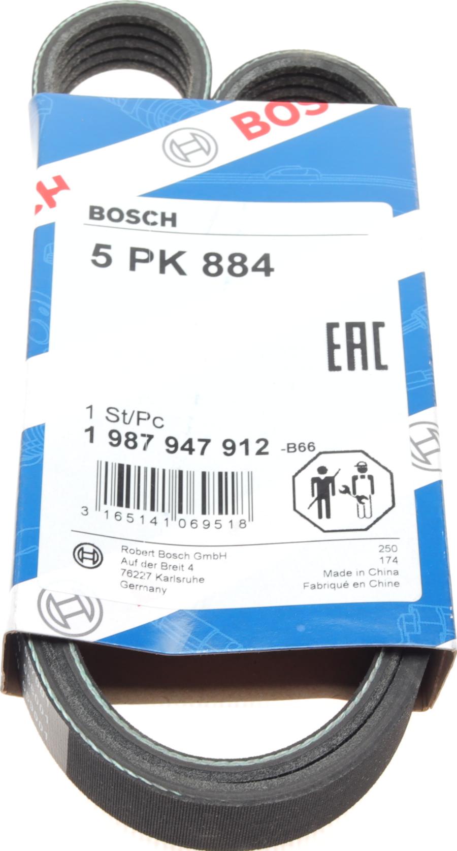 BOSCH 1 987 947 912 - Ķīļrievu siksna adetalas.lv