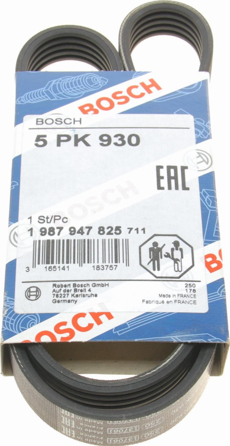 BOSCH 1 987 947 825 - Ķīļrievu siksna adetalas.lv