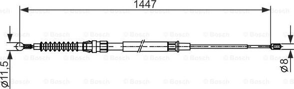 BOSCH 1 987 482 445 - Trose, Stāvbremžu sistēma adetalas.lv