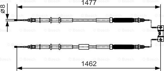 BOSCH 1 987 482 037 - Trose, Stāvbremžu sistēma adetalas.lv