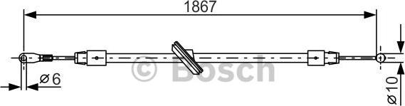 BOSCH 1 987 482 028 - Trose, Stāvbremžu sistēma adetalas.lv