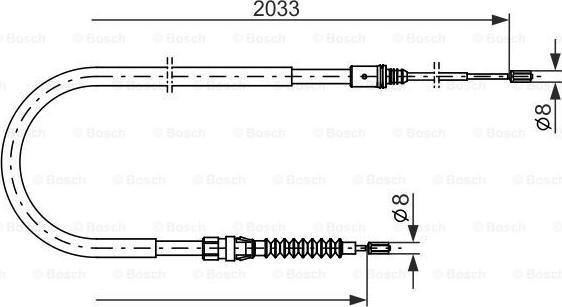 BOSCH 1 987 482 190 - Trose, Stāvbremžu sistēma adetalas.lv