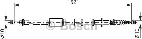 BOSCH 1 987 482 109 - Trose, Stāvbremžu sistēma adetalas.lv