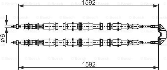 BOSCH 1 987 482 102 - Trose, Stāvbremžu sistēma adetalas.lv