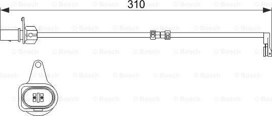 BOSCH 1 987 474 506 - Indikators, Bremžu uzliku nodilums adetalas.lv