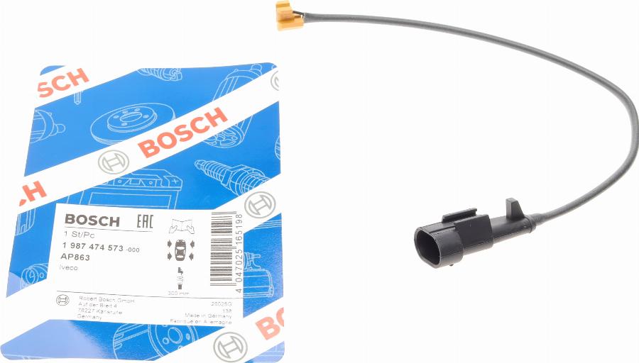 BOSCH 1 987 474 573 - Indikators, Bremžu uzliku nodilums adetalas.lv