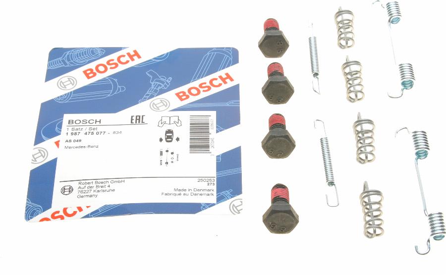 BOSCH 1 987 475 077 - Piederumu komplekts, Stāvbremzes mehānisma bremžu loks adetalas.lv