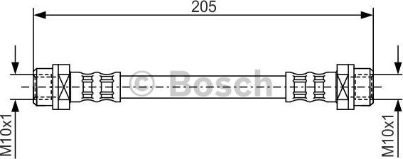 BOSCH 1 987 476 477 - Bremžu šļūtene adetalas.lv