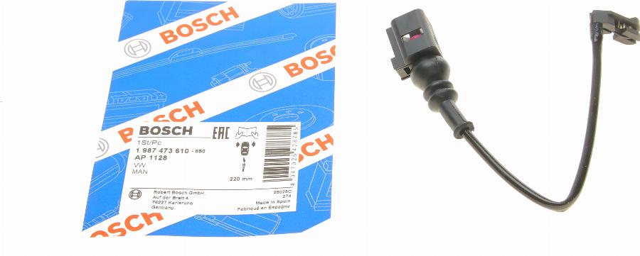 BOSCH 1 987 473 610 - Indikators, Bremžu uzliku nodilums adetalas.lv