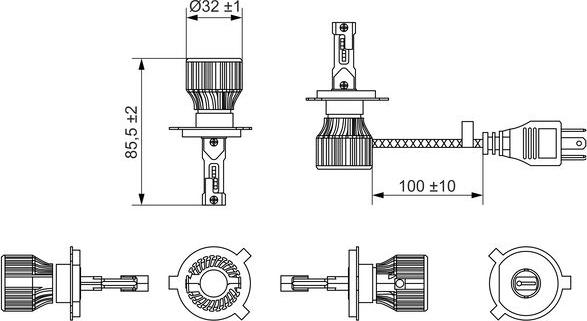 BOSCH 1 987 301 564 - Kvēlspuldze, Tālās gaismas lukturis adetalas.lv