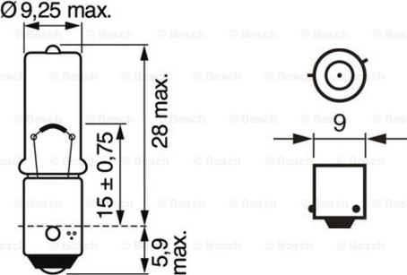 BOSCH 1 987 301 061 - Kvēlspuldze adetalas.lv