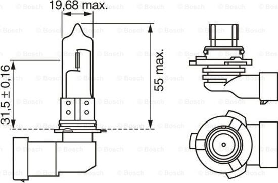 BOSCH 1 987 301 062 - Kvēlspuldze, Tālās gaismas lukturis adetalas.lv