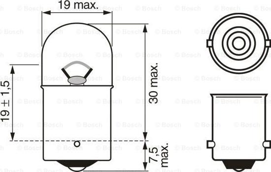 BOSCH 1 987 302 203 - Kvēlspuldze, Pagriezienu signāla lukturis adetalas.lv