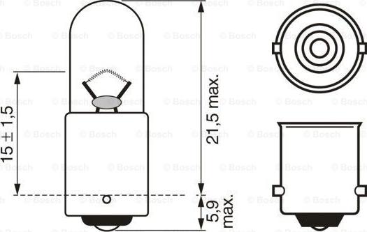 BOSCH 1 987 302 817 - Kvēlspuldze, Pagriezienu signāla lukturis adetalas.lv