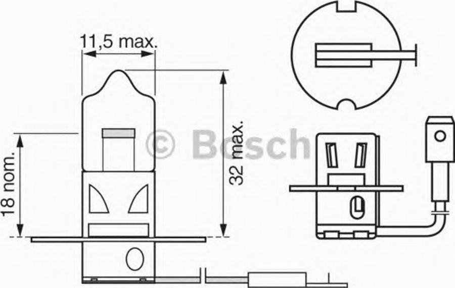 BOSCH 1987302033 - Kvēlspuldze, Miglas lukturis adetalas.lv