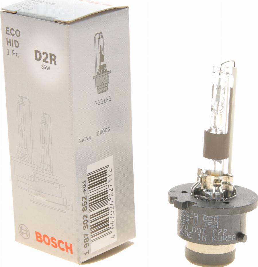 BOSCH 1 987 302 852 - Kvēlspuldze, Pamatlukturis adetalas.lv