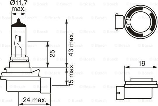 BOSCH 1 987 302 805 - Kvēlspuldze, Tālās gaismas lukturis adetalas.lv