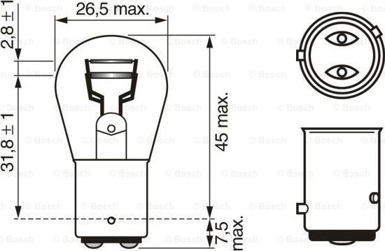 BOSCH 1 987 302 215 - Kvēlspuldze, Bremžu signāla lukturis adetalas.lv