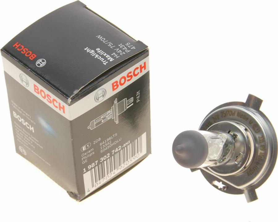 BOSCH 1 987 302 742 - Kvēlspuldze, Tālās gaismas lukturis adetalas.lv